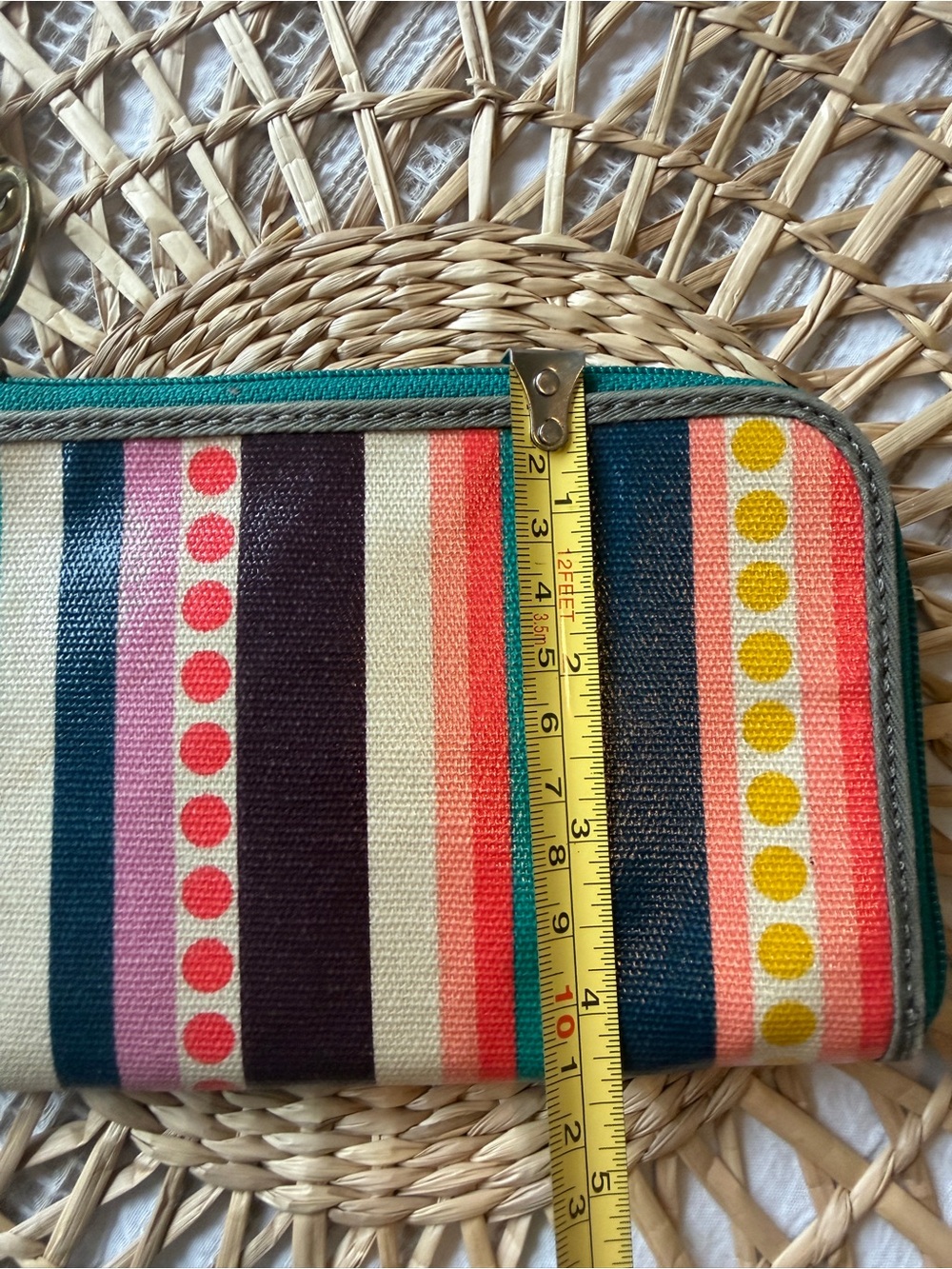 Fossil Striped Multicolor Keyper Collection Wristlet Wallet Multicolor - Picture 5 of 7